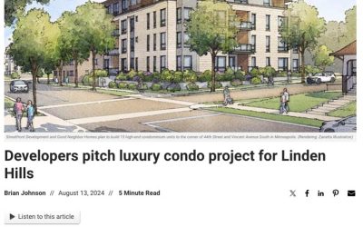Finance and Commerce – Developers pitch luxury condo project for Linden Hills